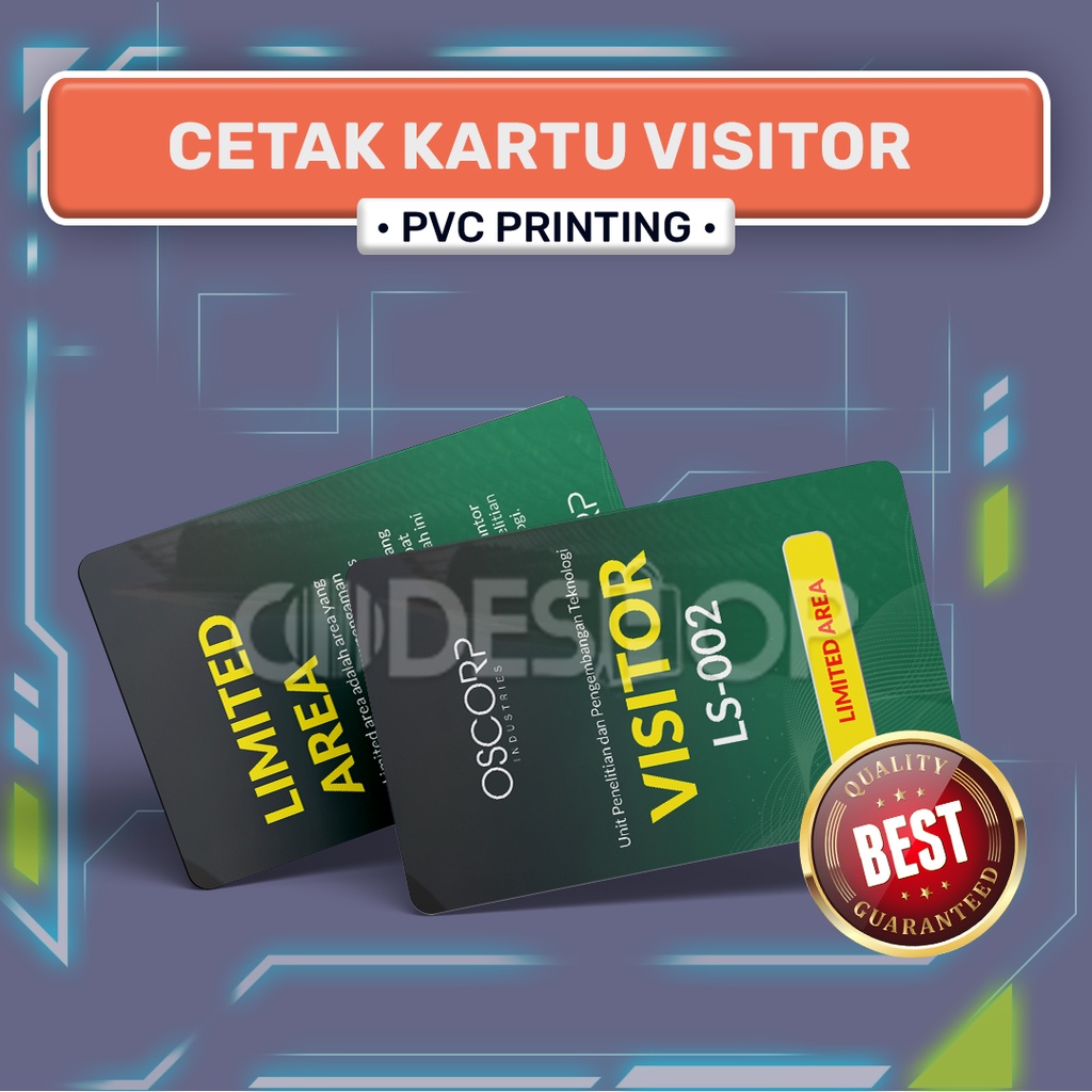 Cetak Sample Kartu Pengunjung Visitor ID Card