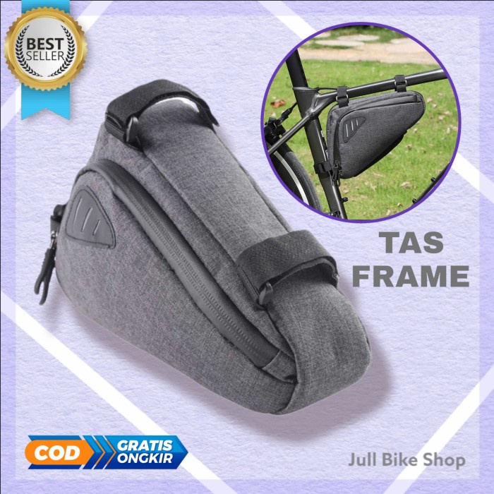 Tas frame sepeda segitiga barang hp dompet mtb fixie road waterproof