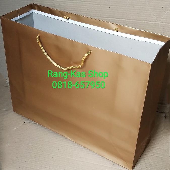 

Mantap Paper Bag Polos Landscape Gold Jumbo Karton Duplex Ecer Terbatas