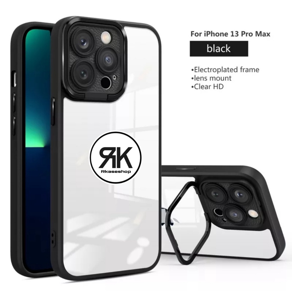 Electroplated Fuze Hybrid Invisible Ring Camera Protection Stand iphone X Xr Xs max 11 13 pro max 13 pro Case Cover Casing