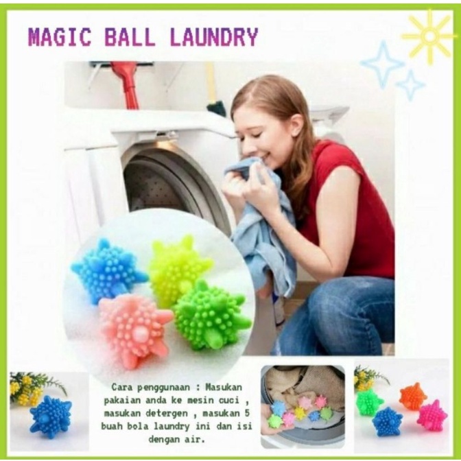 BOLA KARET MESIN CUCI MAGIC LAUNDRY BALL ALAT BANTU PEMBERSIH PAKAIAN