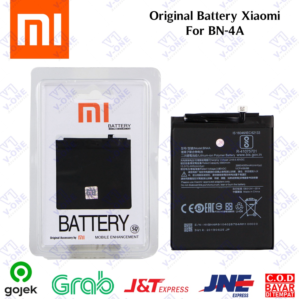 BATERAI BATRE BATTERY ORIGINAL XIAOMI BN4A UNTUK XIAOMI REDMI NOTE 7