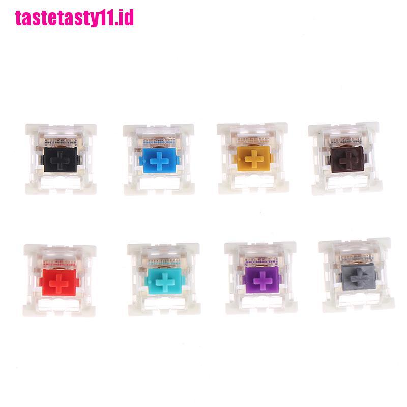 10pcs / lot outemu mx switches 3 pin keyboard Mekanikal Warna Hitam Biru Coklat