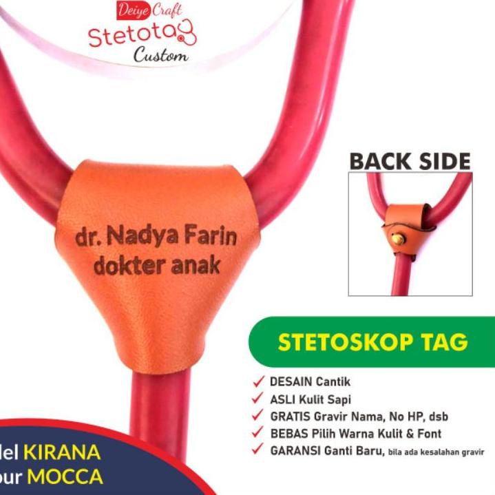

Flash Sale STETOSKOP NAME TAG Custom GRATIS Gravir Nama Model Kirana