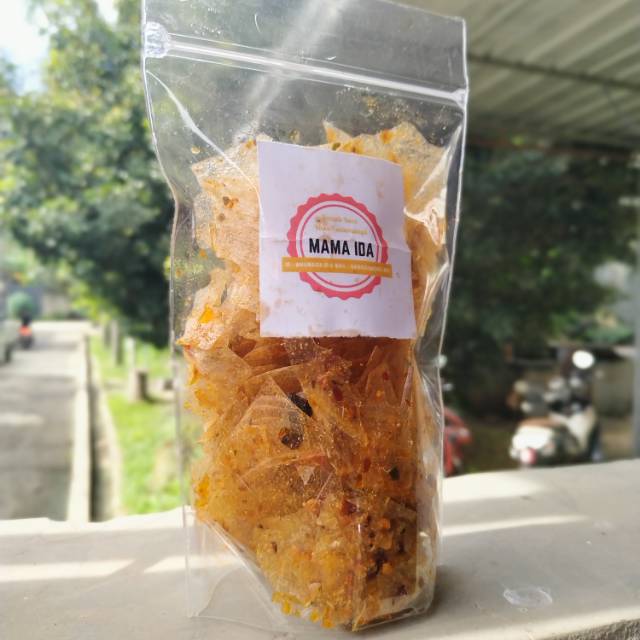 

Keripik kaca Mama Ida rasa pedas, Cabe Ijo, Original gurih cabai asli