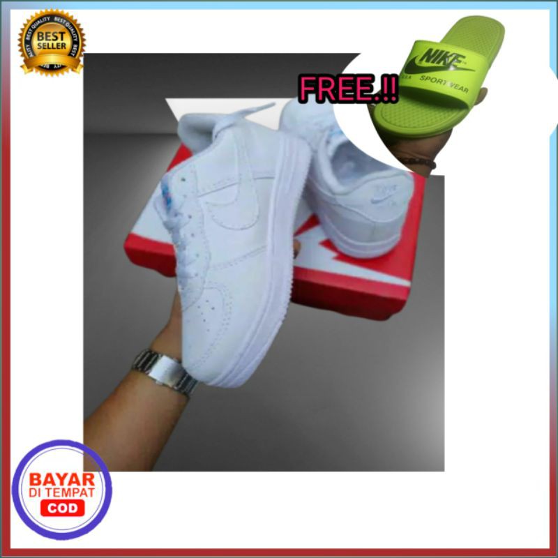 [bisa cod] sepatu nike/force/one wanita/sneakers/white