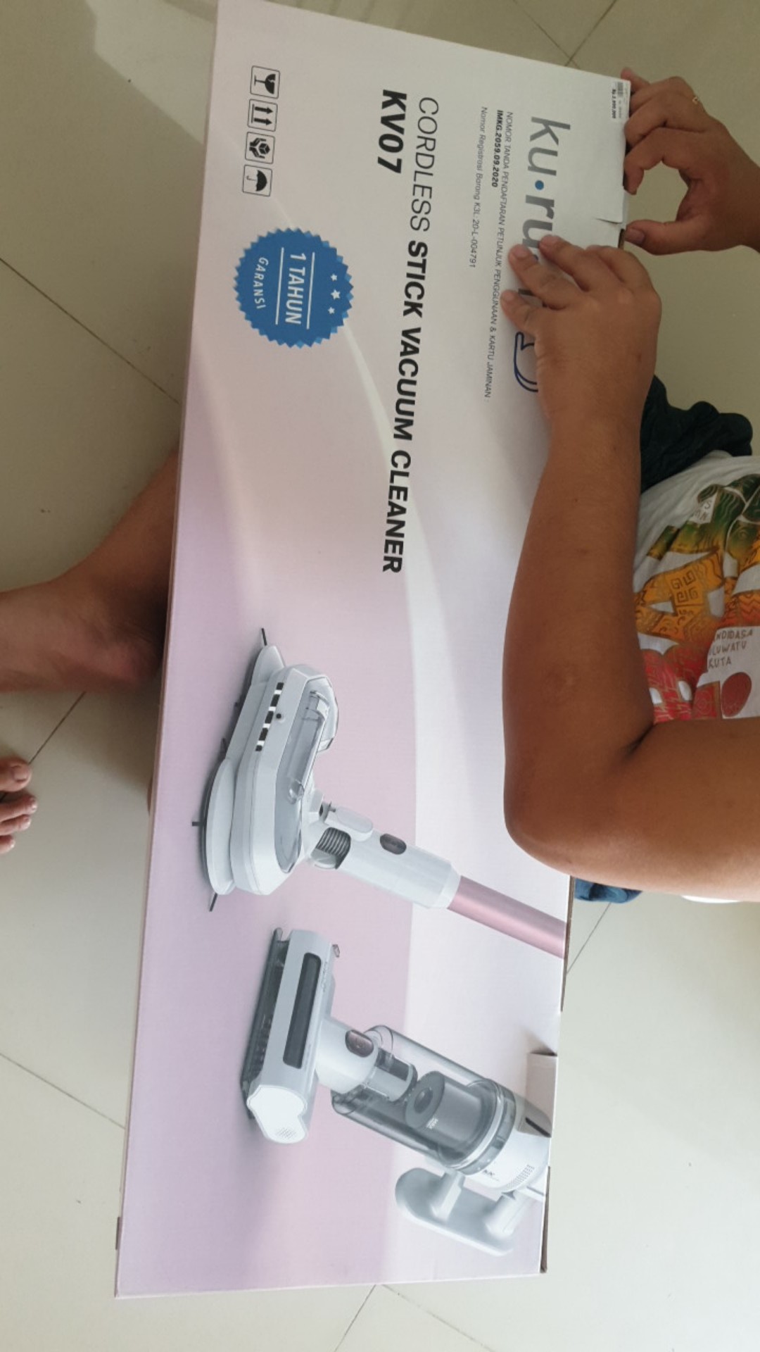 Kurumi Kv 07 Cordless Stick Vacuum Cleaner With Spray Mop