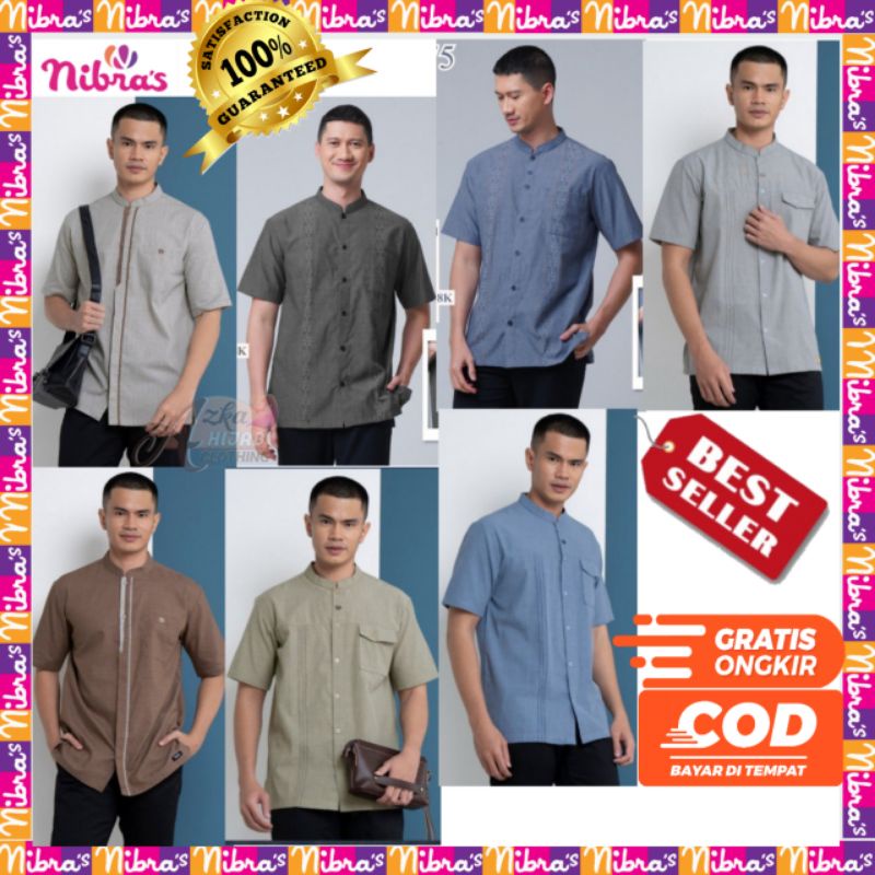 BAJU KOKO TERBARU 2021 / KOKO NIBRAS NK 77 NK 79 / BAJU PRIA KOKO MODERN / ATASAN KOKO LENGAN PENDEK