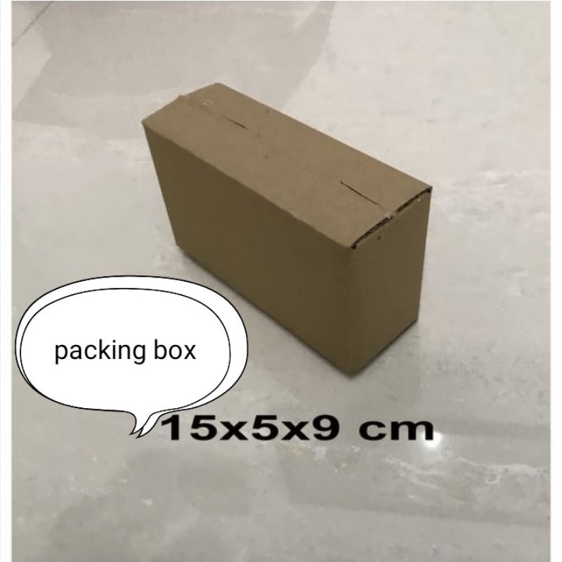 

karton/dus UK.15x5x9cm.single wall luar polos dalem ada tulisan