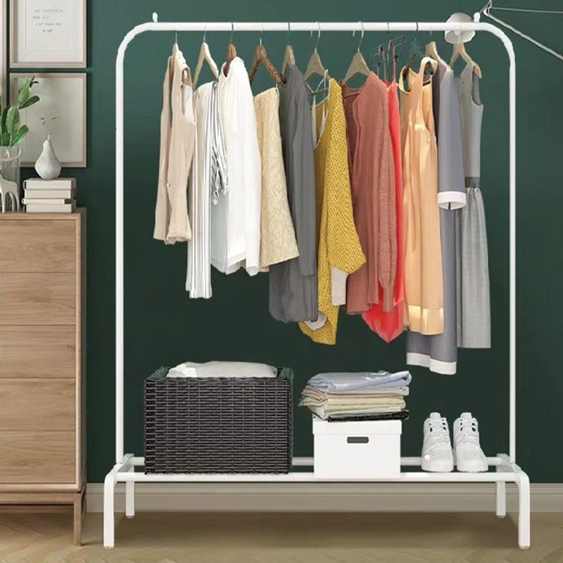 Hanger Gawang Besi Kuat Putih Hitam Butik Display Gawangan Gantungan Baju BESI KOKOH Stand Cloth Double Rack Gawang Baju Stand Cloth Hanger Double Gantungan Baju Stand Hanger rumah_kita2020