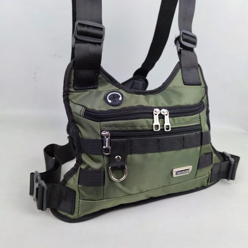 Chest Bag Chest Rig Bag Tas Dada Tas Rompi Tas Sepeda Tas Selempang Dada Pria