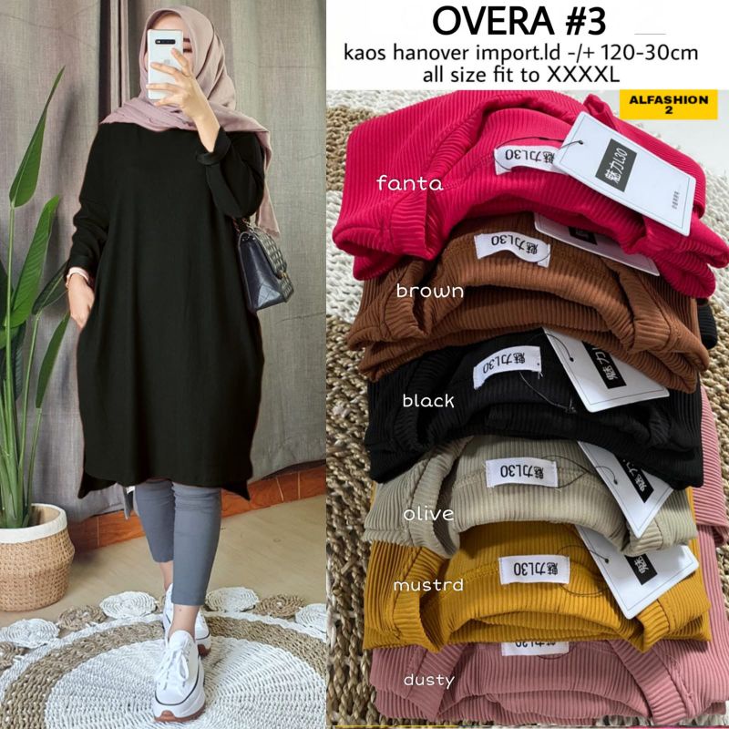 OVERA TUNIK/LONG TUNIK //TUNIK KAOS JUMBO //TUNIK BIGSIZE