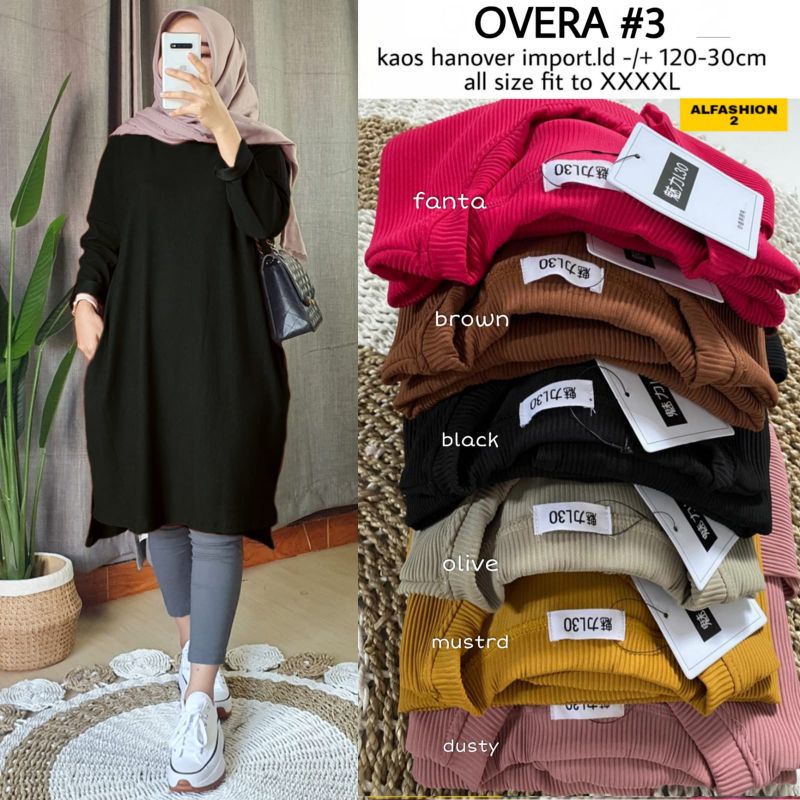 OVERA TUNIK/LONG TUNIK //TUNIK KAOS JUMBO //TUNIK BIGSIZE