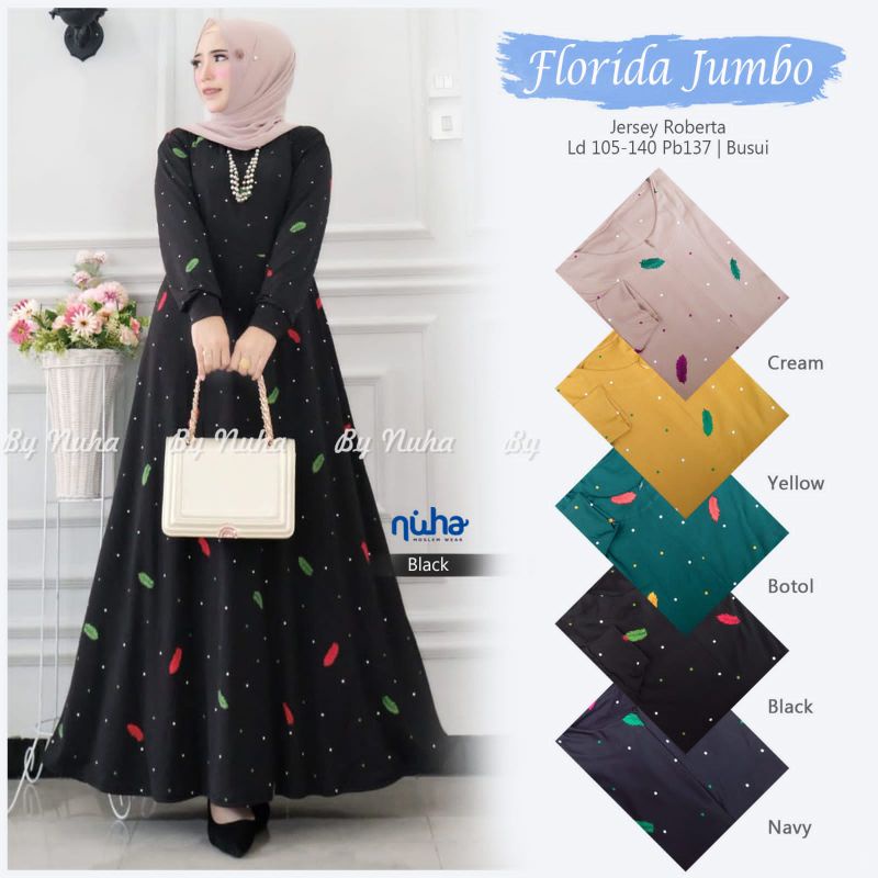 Florida Jumbo # Gamis Big Size# Gamis Jersey Motif # Gamis Jumbo