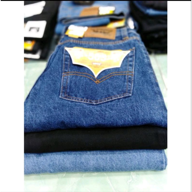 Celana Jeans Panjang Pria Standar Reguler Celana Panjang Jeans Basic Pria Celana Panjang Denim Pria Bahan Jeans Tebal