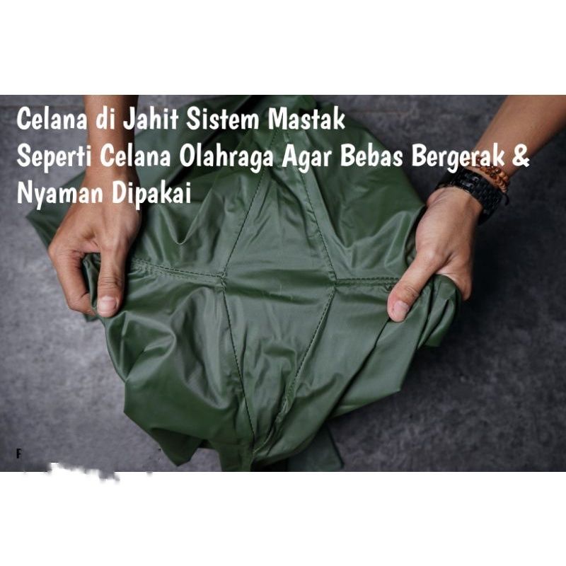 JAS HUJAN RAINCOAT MANTOL BY ADK setelan jaket celana untuk pria dan wanita murah bahan parasit balon/pentil berkialitas