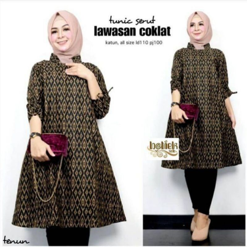 TUNIK BATIK /ATASAN BATIK WANITA MUSLIM /Lengan Panjang Size M,L,XL,XXL