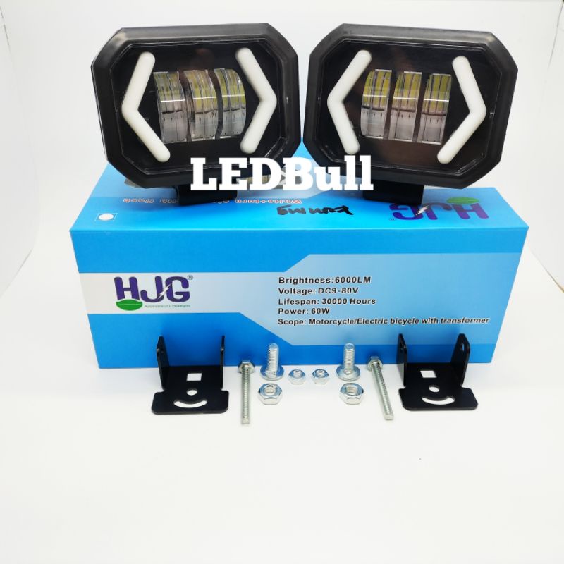 lampu tembak sorot 3 led daymaker mini 3 mata foglamp k30 4 inch kotak