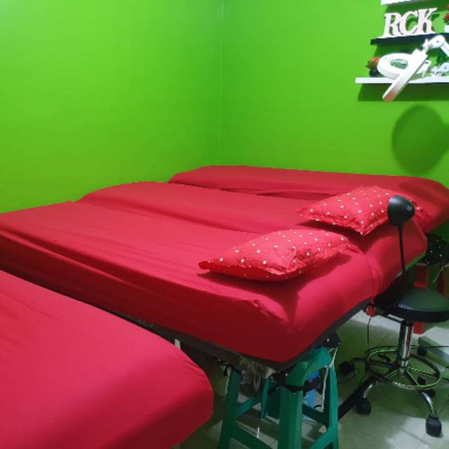 Sprei Salon Facial Klinik Kecantikan Katun Seprai Bed SalonTanpa Rumbai