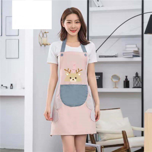 MurmerOfficial  R394 Celemek Masak Apron Waterproof Motif Karakter