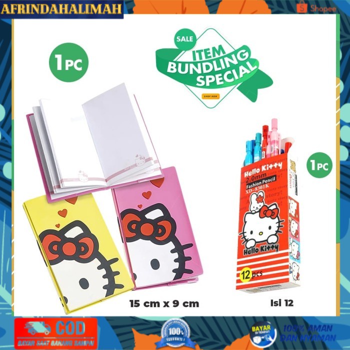 

[TERBARU] PROMO ITEM BUNDLING Notes Hello Kitty & Set Pensil Hello Kitty Isi 12