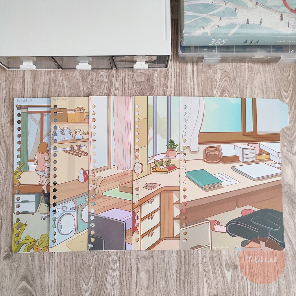 

[TATCHI.ID] Binder Divider A5 Daily Routine/ Pembatas Binder A5