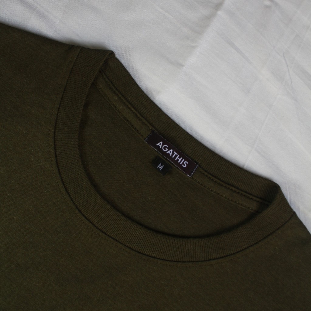 AGATHIS T-SHIRT - GREEN ARMY/HIJAU ARMY- COTTON BAMBOO