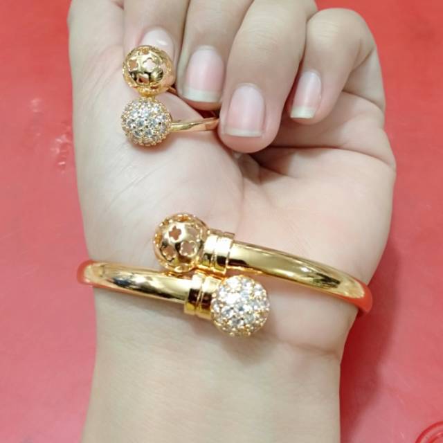 Xuping gelang cincin bola permata