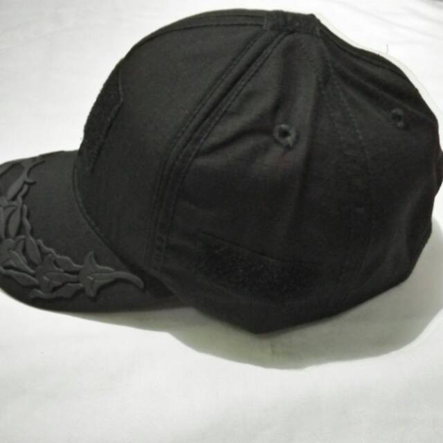 Promo   Topi velcro/perekat pamen tni ad polyflock/flocking khaki, black, green od/krem,hitam,hijau
