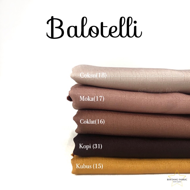 Bahan Bintang Fabric Kain Baloteli Polosan 1 meter-7