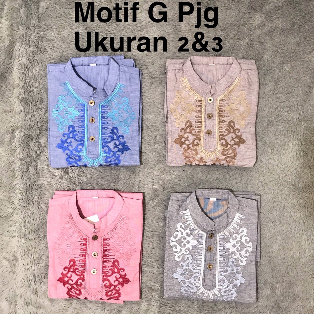 Baju Koko Anak Pakistan / Baju Muslim Anak Panjang 1-5 tahun