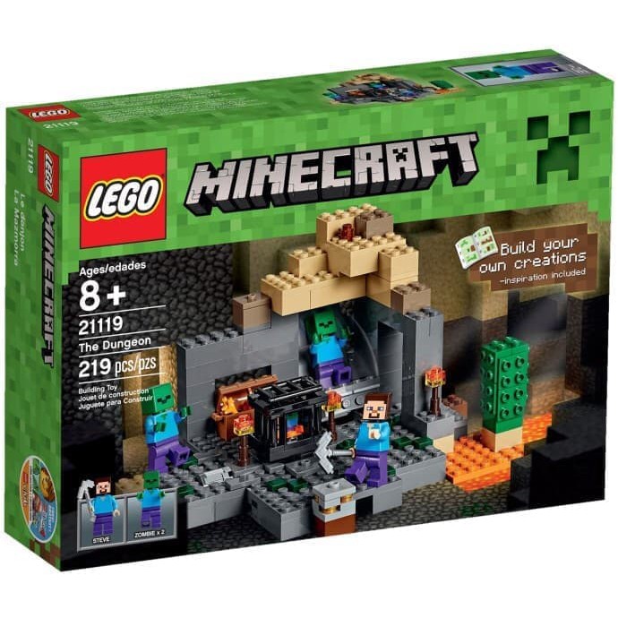 100 original lego minecraft 21119 the dungeon zombie tanpa kotak no box last stock