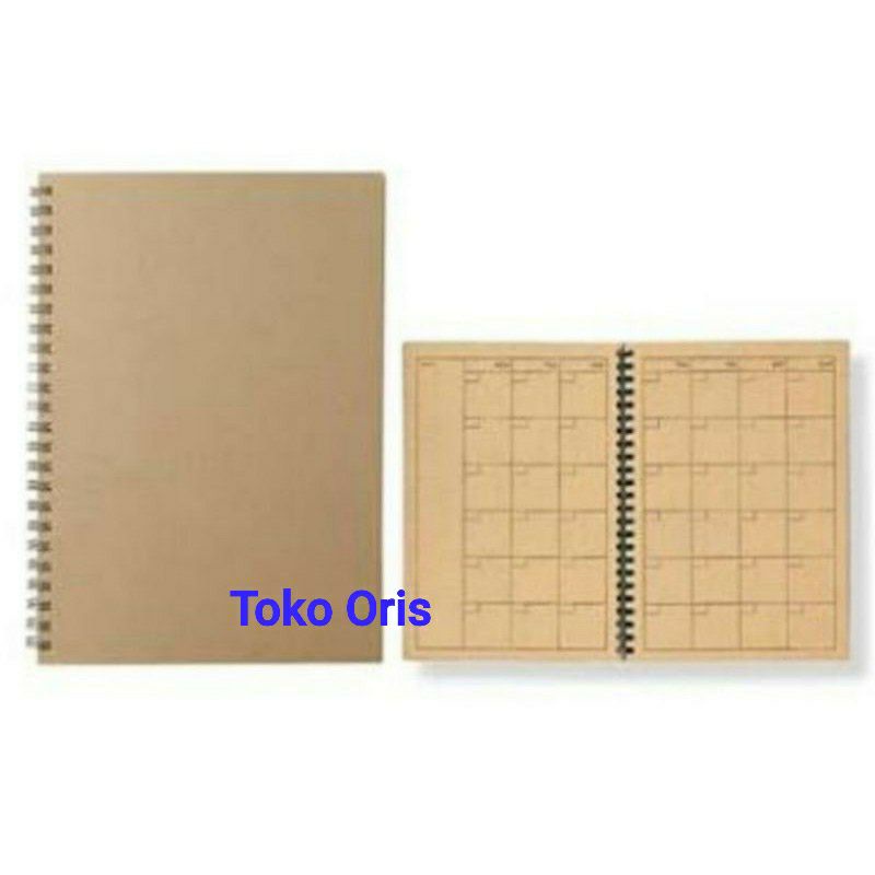 

Kraft Paper Planner/Monthly A5 30Sheeet Muji || Buku Planer Bulanan
