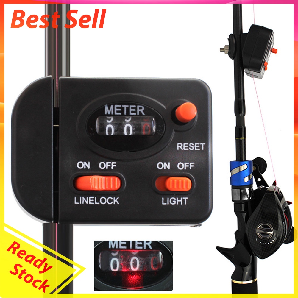 99.9m Fishing Line Counter Meter Length Gauge Depth Finder Digital Tackle