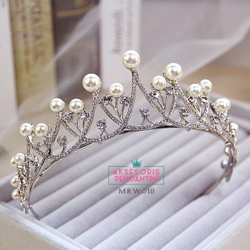 [PRODUK TERLARIS] CROWN WEDDING AKSESORIS RAMBUT MAHKOTA BRIDAL PENGANTIN MRW018