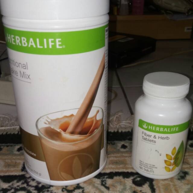 Herbalife nutritional shake mix & fiber & herb tablets