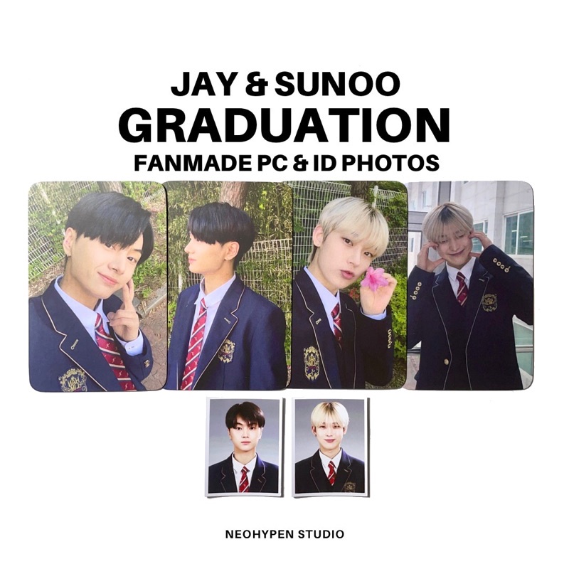 JAY & SUNOO GRADUATION / HANLIM UNIFORM FANMADE PHOTOCARD / PC & ID PHOTO