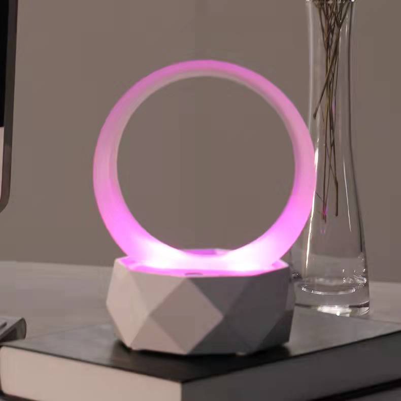 READY - Speaker Bluetooth Stereo Portable LED Ambient with 7 Light Lamp - free buble wrap