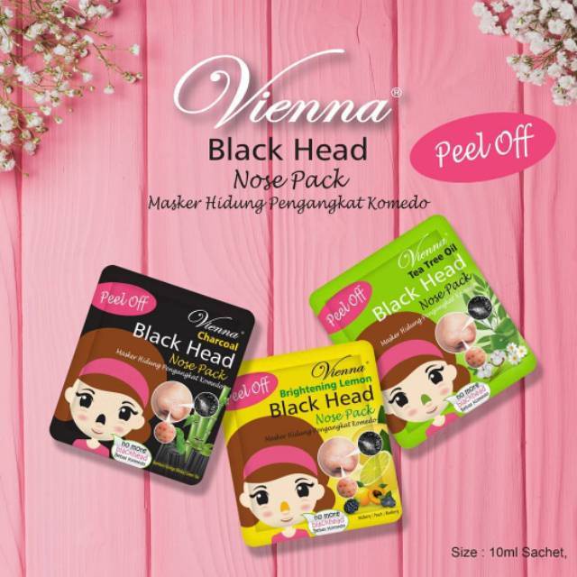 Vienna Black Head Nose Pack 10mL / Masker Hidung Pengangkat Komedo