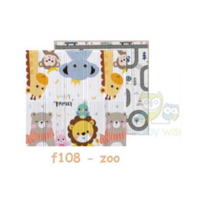 Right Start XPE Folding Mat Double Sided Antislip Waterproof - Alas Bermain Anak Bayi Matras Karpet Lipat-Zoo
