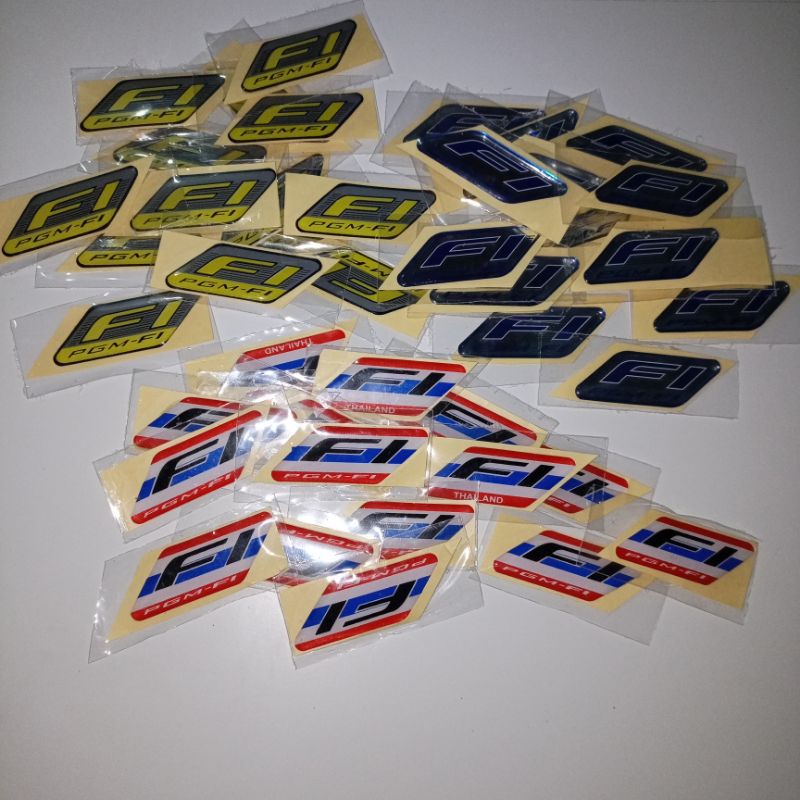 sticker emblem timbul Honda PGM-FI fi