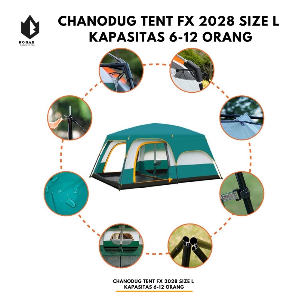 Tenda family chanodug ragha 6 - 12 person - tenda tunnel - tenda keluarga - tenda family - tenda camping fami