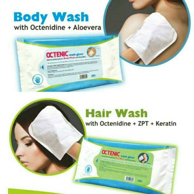 Octenic body wash glove