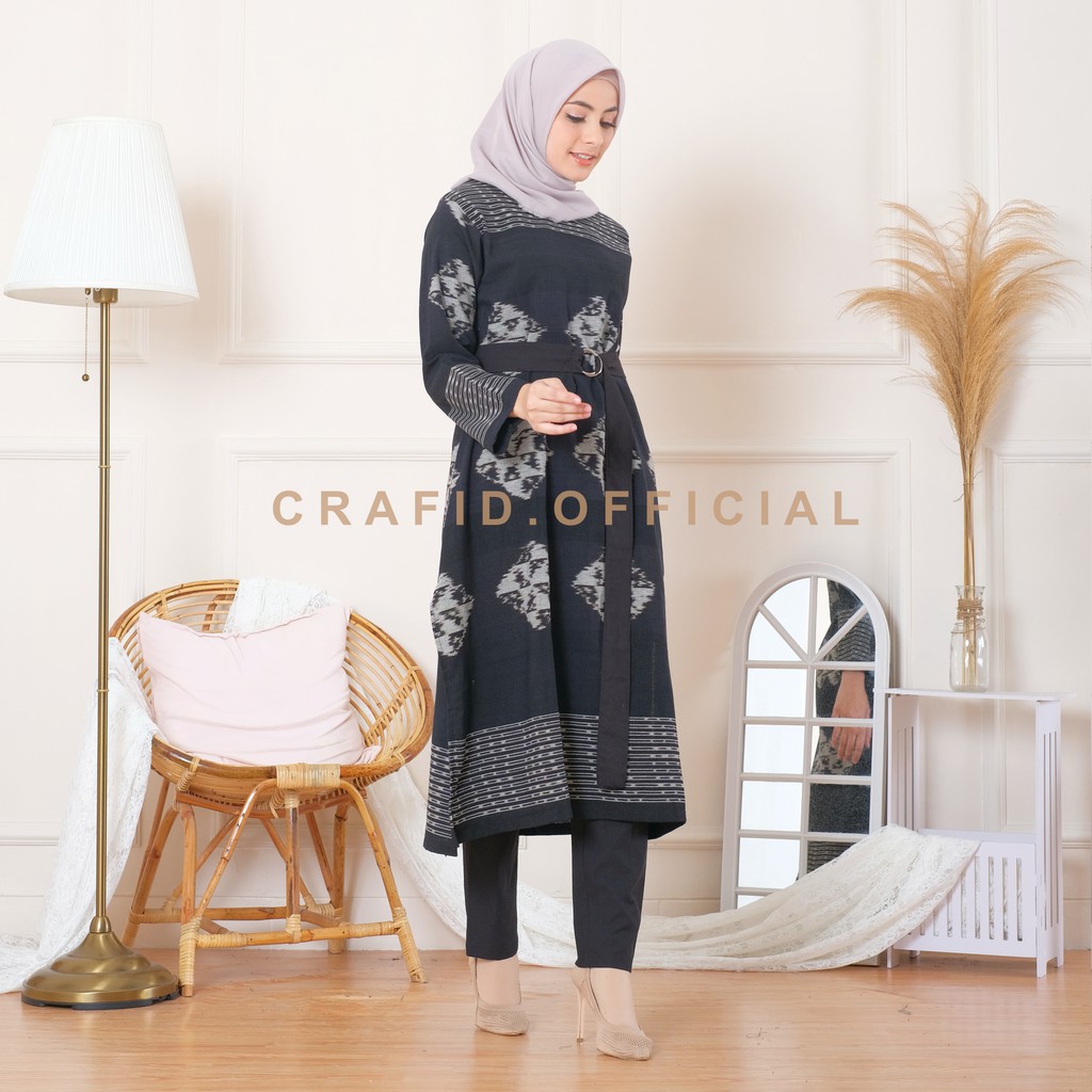CRAFID QIANA Tunik Full Tenun 5 Motif