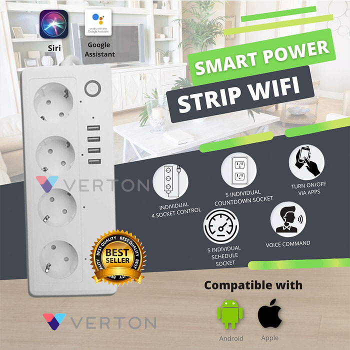 Smart Power Strip WIfi |Wireless Power Strip | Connect Ios dan Android