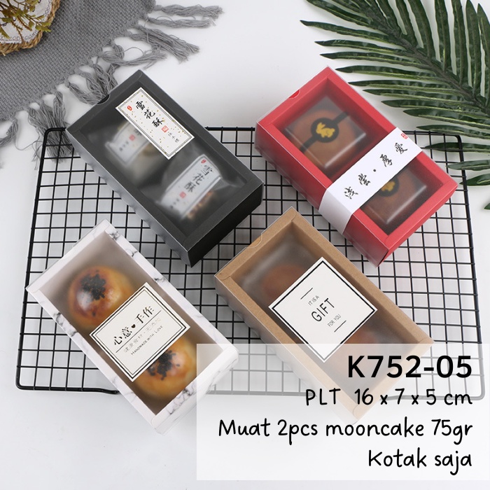 

Kotak Dus Box Kue Sekat 2 K752-05 Mooncake Pia Nastar Cookies Bolu Mini