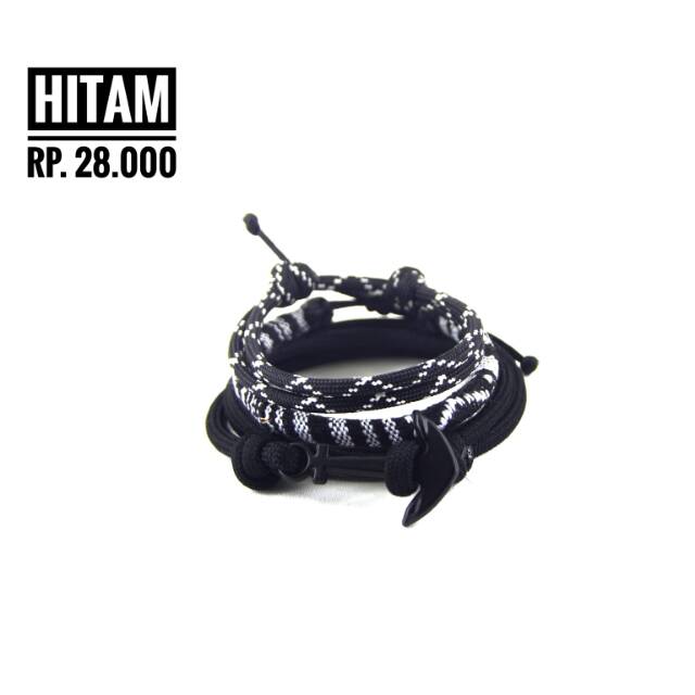 Gelang Jangkar Hitam Paket