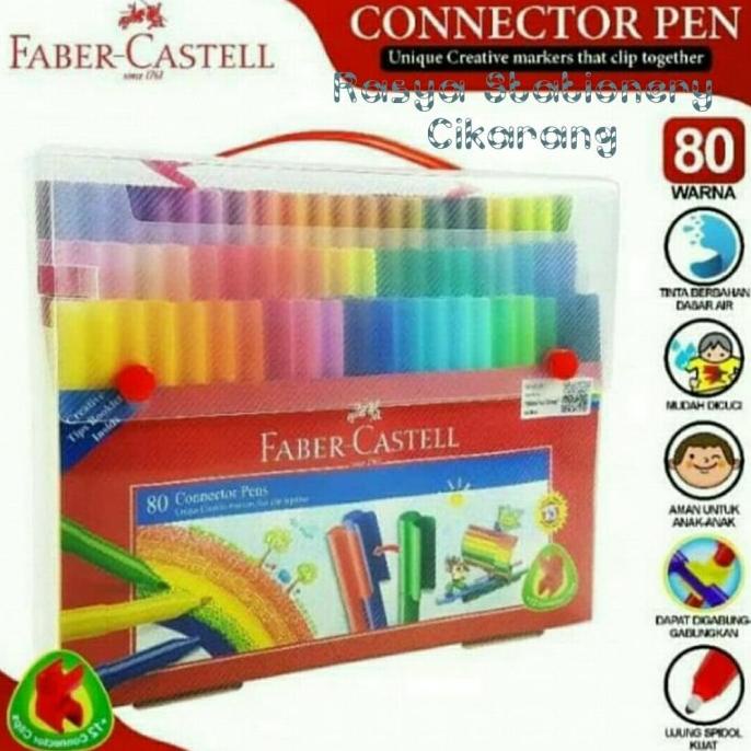 

Connector pen Faber - Castell 80 warna / spidol warna faber - Castell