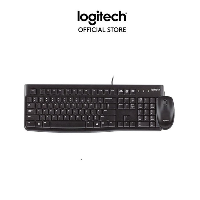LOGITECH MK120 COMBO KEYBOARD DAN MOUSE GARANSI RESMI TERMURAH - Hitam