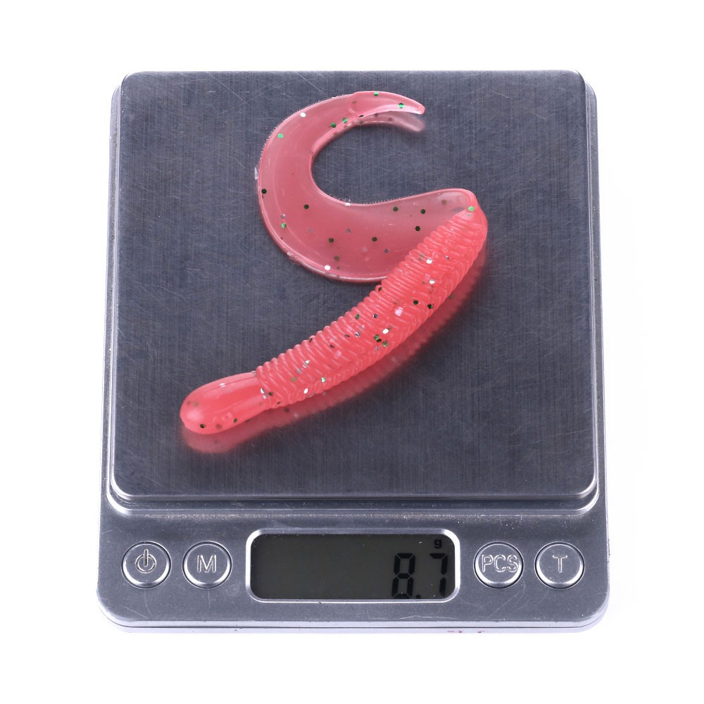 Hengjia 6pcs / Lot Umpan Pancing Softlure Bentuk Cacing 12cm 9.2g Bahan Silikon Dengan Bau Asin